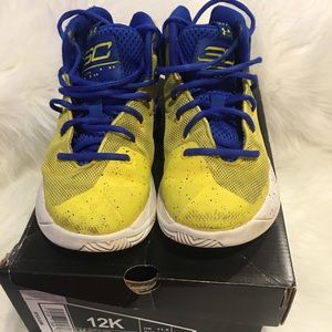 Under Armour Boys Royal Blue & Yellow Curry 12K
